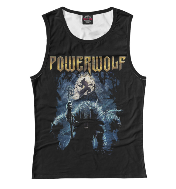 Женская майка с изображением Powerwolf цвета Белый