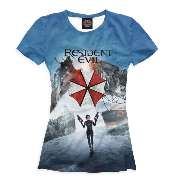 Футболка для девочек с изображением Обитель зла цвета Белый