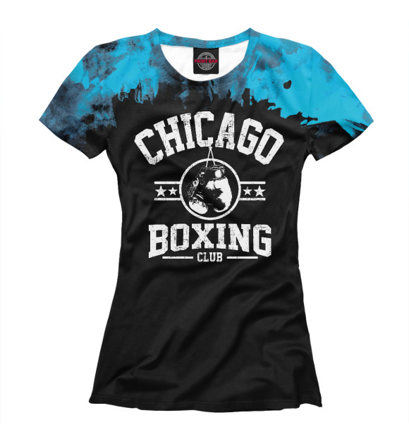 Женская футболка с изображением Chicago Boxing Club цвета Белый