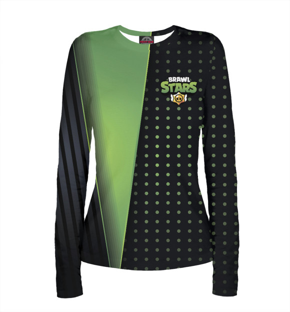 Женский лонгслив с изображением Brawl Stars цвета Белый