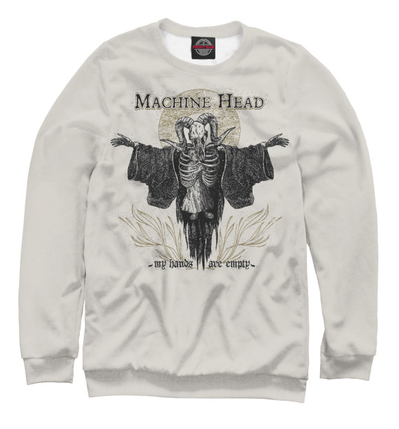 Женский свитшот с изображением Machinehead цвета Белый