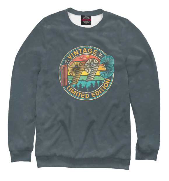 Свитшот для девочек с изображением Vintage 1993 Limited цвета Белый