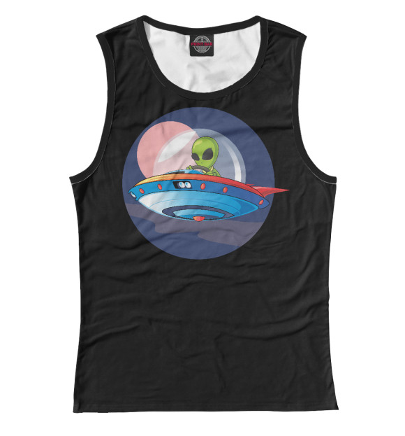 Майка для девочки с изображением Пришелец цвета Белый