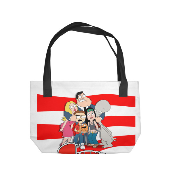 Пляжная сумка с изображением American Dad цвета 