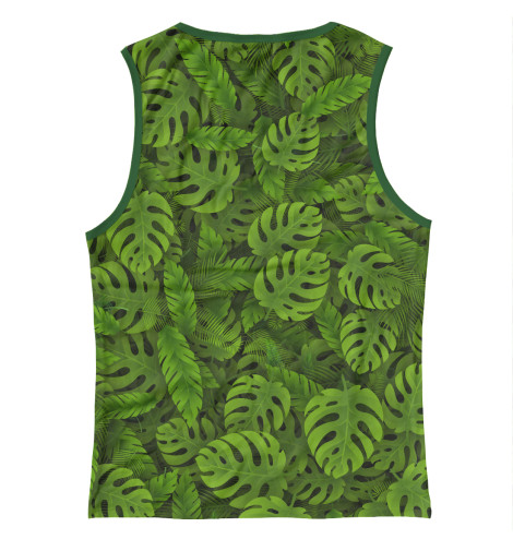 

Майки Print Bar, Белый, Зеленые тропические листья