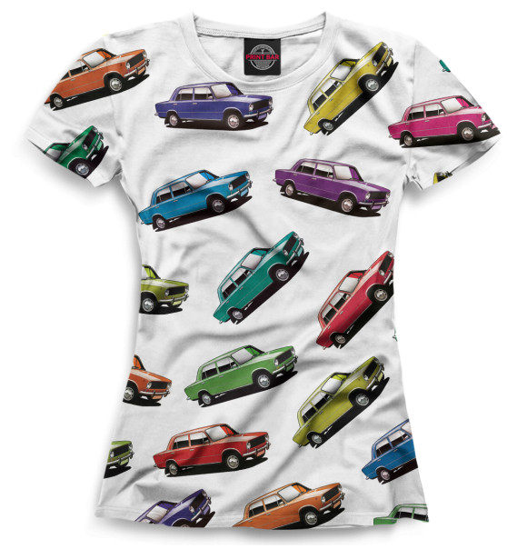 Футболка для девочек с изображением LADA цвета Белый