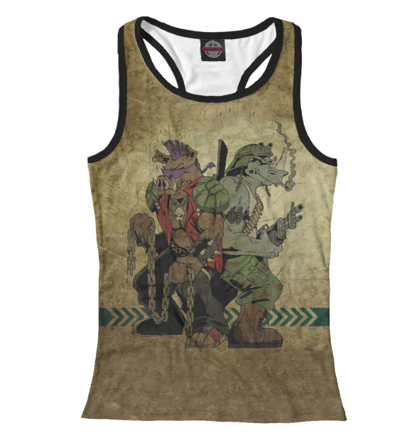 Женская майка-борцовка с изображением Бибоп и Рокстеди цвета Белый