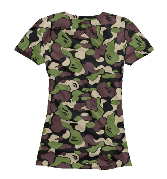 Футболка для девочек с изображением BAPE цвета Белый