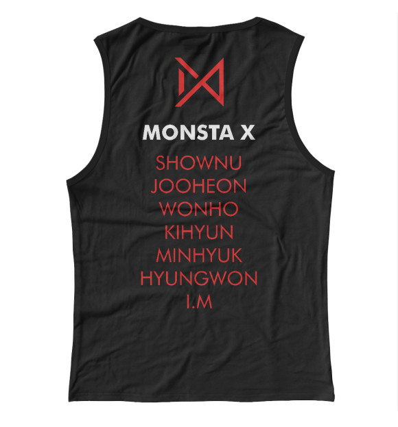 Майка для девочки с изображением Monsta X цвета Белый