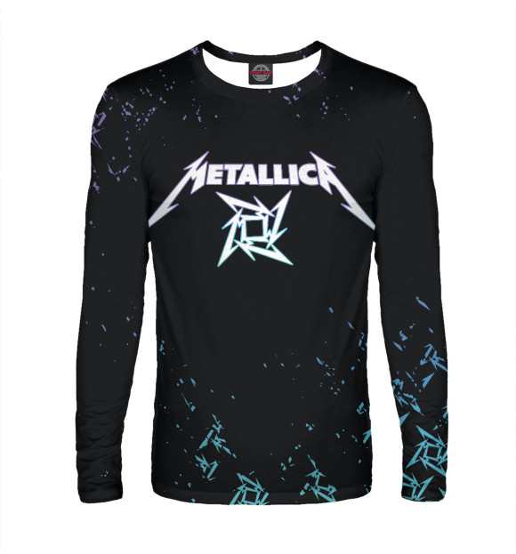Мужской лонгслив с изображением Metallica цвета Белый