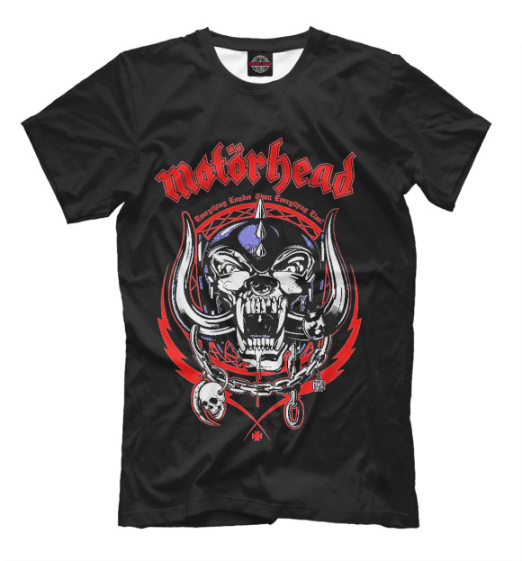 Мужская футболка с изображением Motorhead цвета Черный