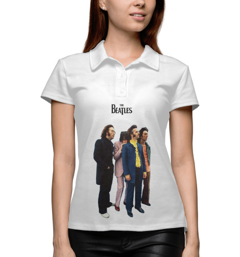 

Поло Print Bar, Белый, The Beatles