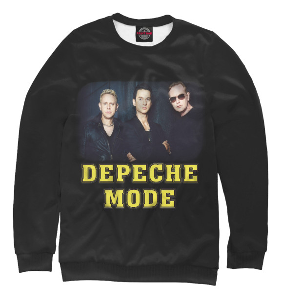 Мужской свитшот с изображением Depeche Mode цвета Белый