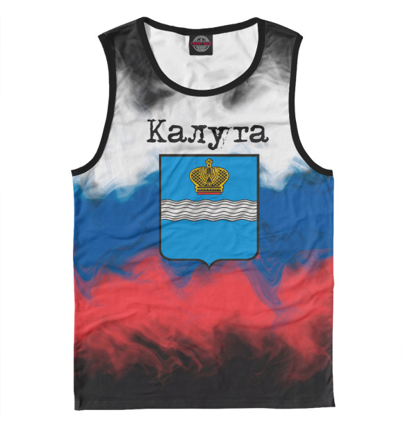 Мужская майка с изображением Калуга цвета Белый