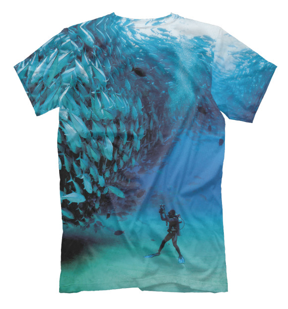 Мужская футболка с изображением Фотодайвинг цвета Белый