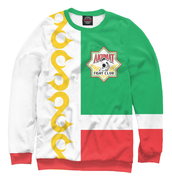 Женский свитшот с изображением Ахмат Чечня цвета Белый