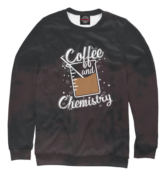 Свитшот для девочек с изображением Coffee and Chemistry цвета Белый