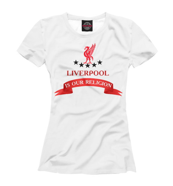 Футболка для девочек с изображением Liverpool цвета Белый