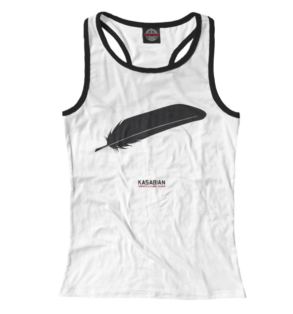 Женская майка-борцовка с изображением Kasabian цвета Белый