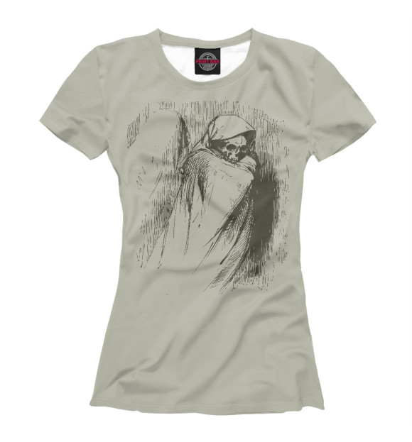 Женская футболка с изображением Ангел Смерти цвета Белый