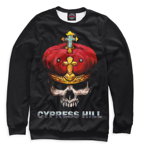 Мужской свитшот с изображением Cypress Hill цвета Белый