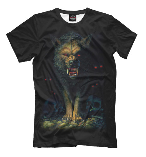 

Футболки Print Bar, Черный, Оборотень