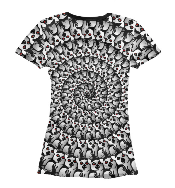 Женская футболка с изображением Абсалютное збогойствие цвета Белый