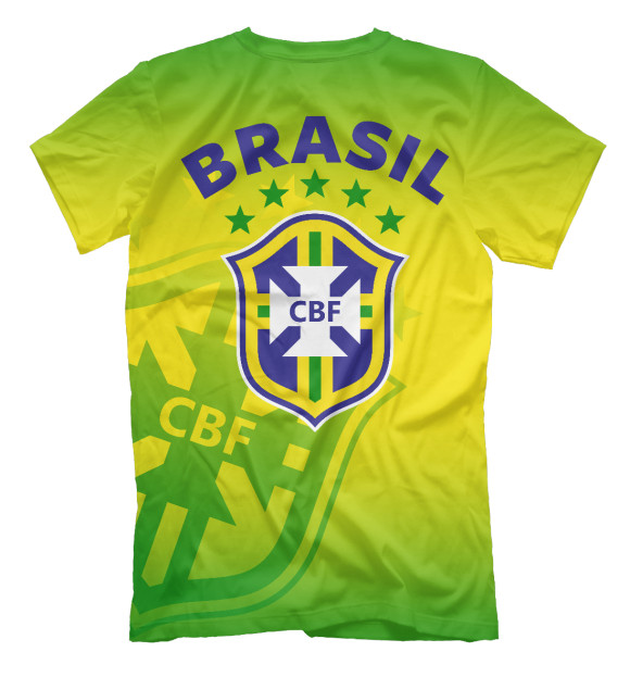Мужская футболка с изображением Бразилия цвета Белый