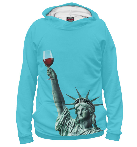 Женское худи с изображением Liberty Cheers цвета Белый