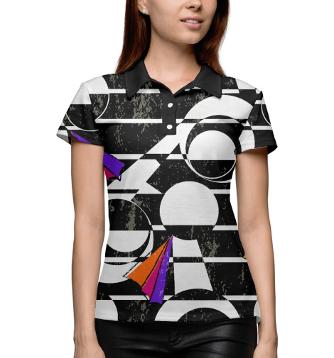 

Поло Print Bar, Белый, Pop art