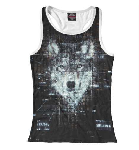 

Майки борцовки Print Bar, Белый, Lonely Virtual Wolf