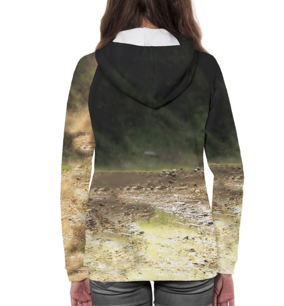 Женское худи с изображением Квадроцикл цвета Белый