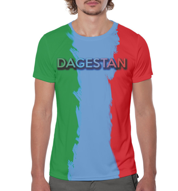 Мужская футболка с изображением Дагестан цвета Белый