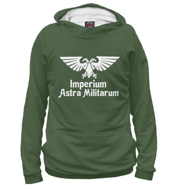 Женское худи с изображением Imperium Astra Militarum цвета Белый