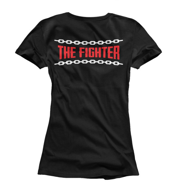 Женская футболка с изображением Fight night цвета Белый