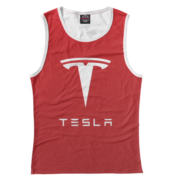 Майка для девочки с изображением Tesla цвета Белый