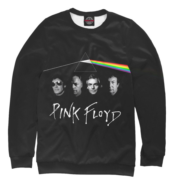 Свитшот для девочек с изображением Pink Floyd цвета Белый
