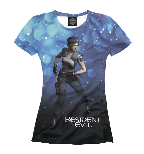 Женская футболка с изображением Resident Evil цвета Белый