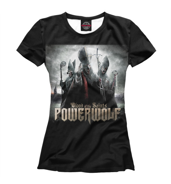 Женская футболка с изображением Powerwolf цвета Белый