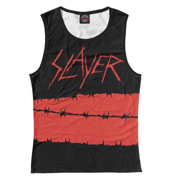 Майка для девочки с изображением Slayer цвета Белый