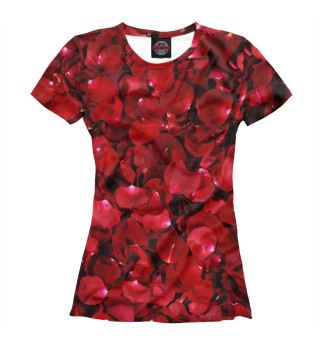 Женская футболка Лепестки роз