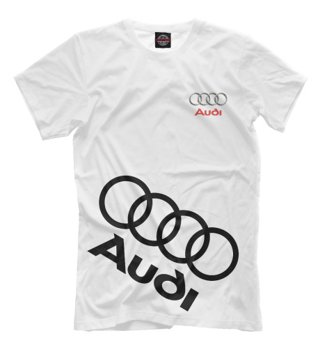 футболки print bar audi speed tires на белом Футболки Print Bar Audi