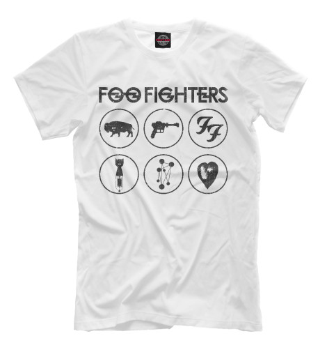 

Футболки Print Bar, Молочно-белый, Foo Fighters