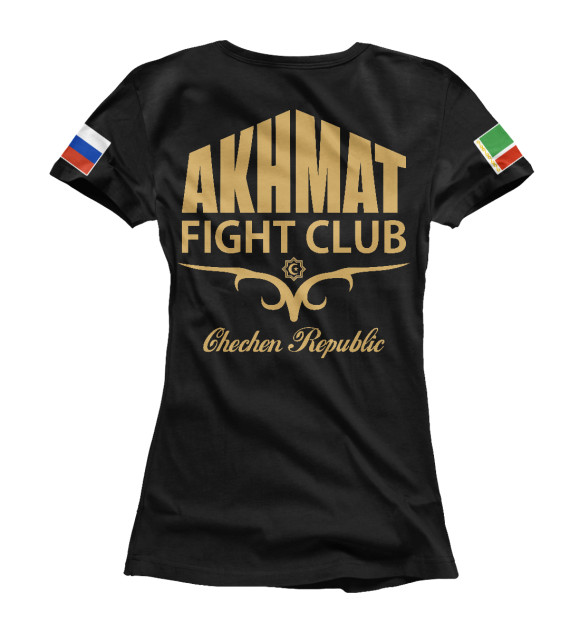 Женская футболка с изображением Чечня Ахмат цвета Белый