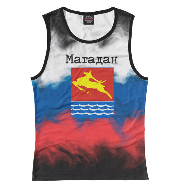 Майка для девочки с изображением Магадан цвета Белый