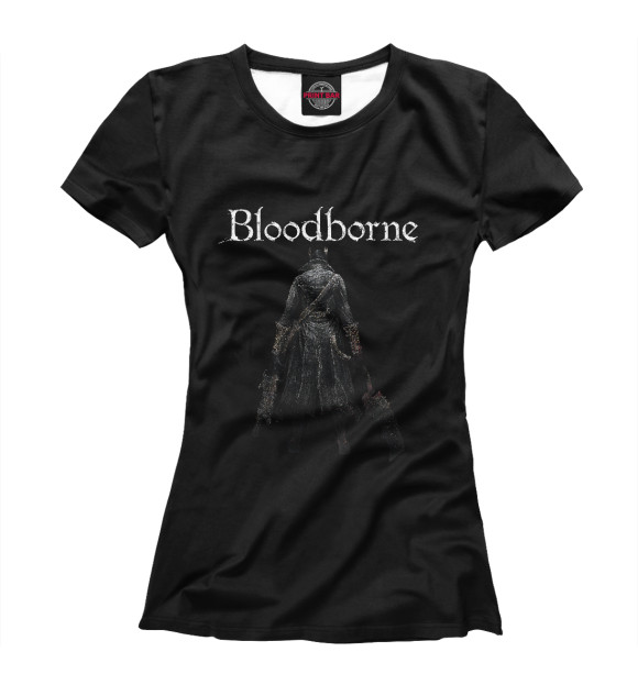 Футболка для девочек с изображением Bloodborne цвета Белый