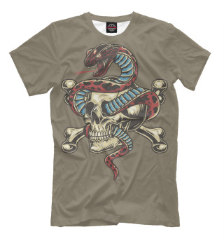 Мужская футболка Череп змей
