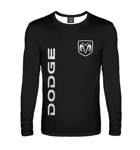 Мужской лонгслив с изображением DODGE цвета Белый