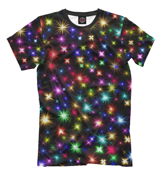 Мужская футболка с изображением Fireworks цвета Молочно-белый