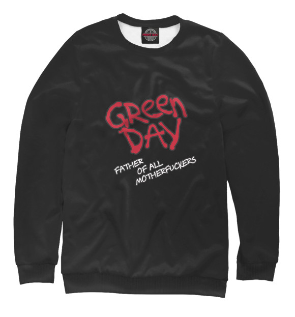 Свитшот для девочек с изображением Green Day Unicorn цвета Белый
